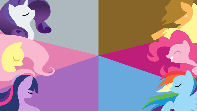 Ponies in Geometric Pattern