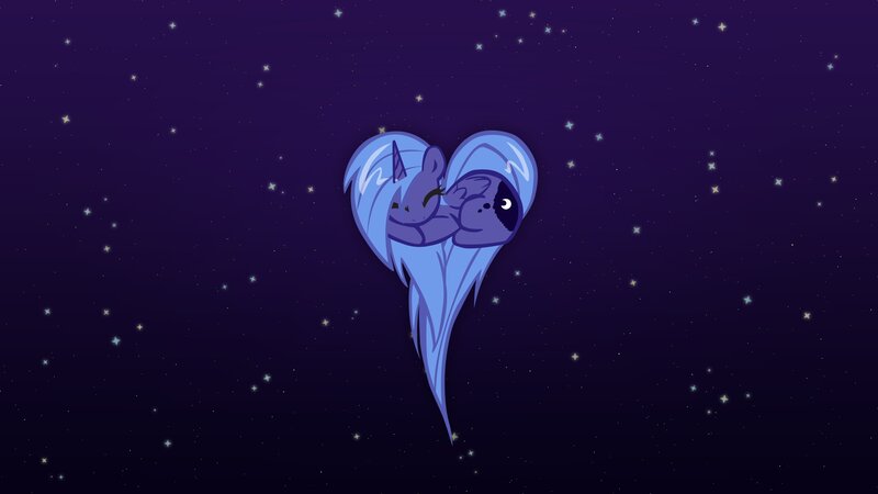 ponies in heart shape