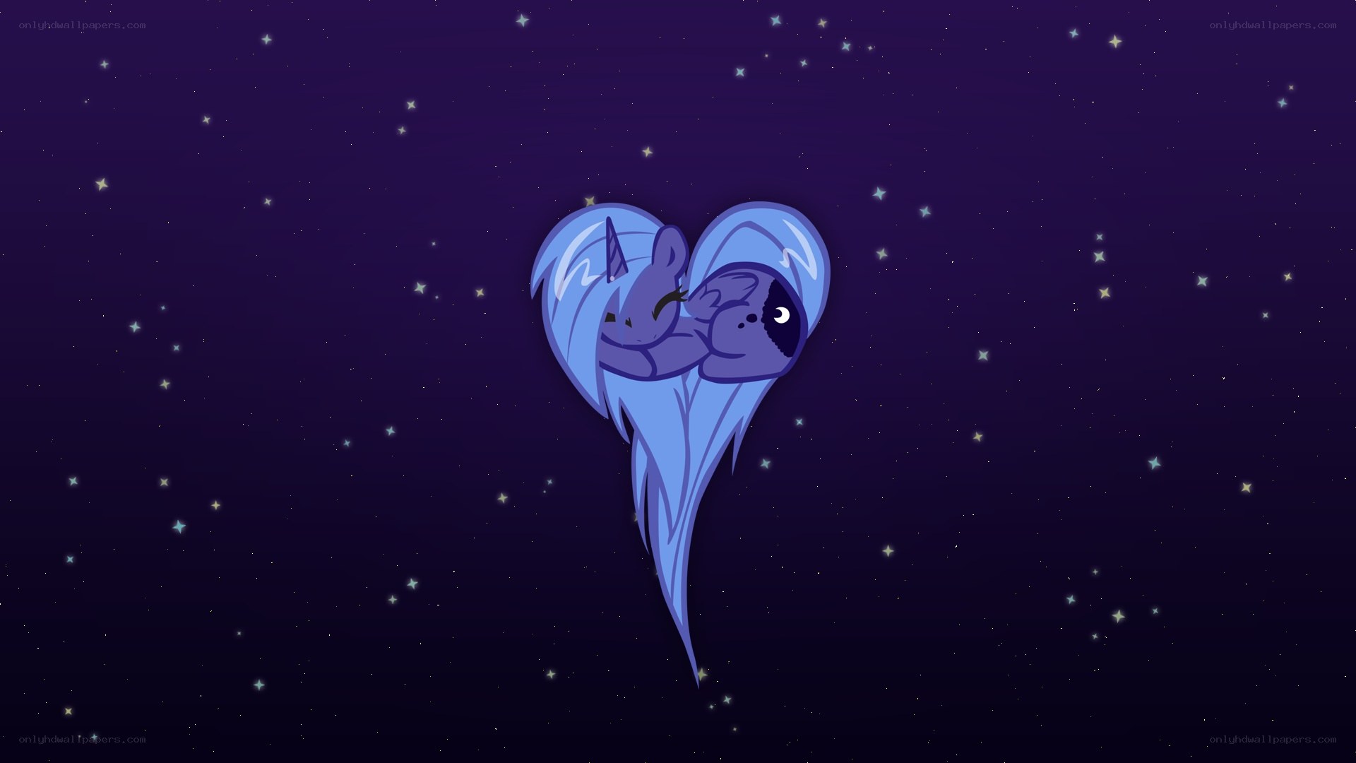 ponies in heart shape