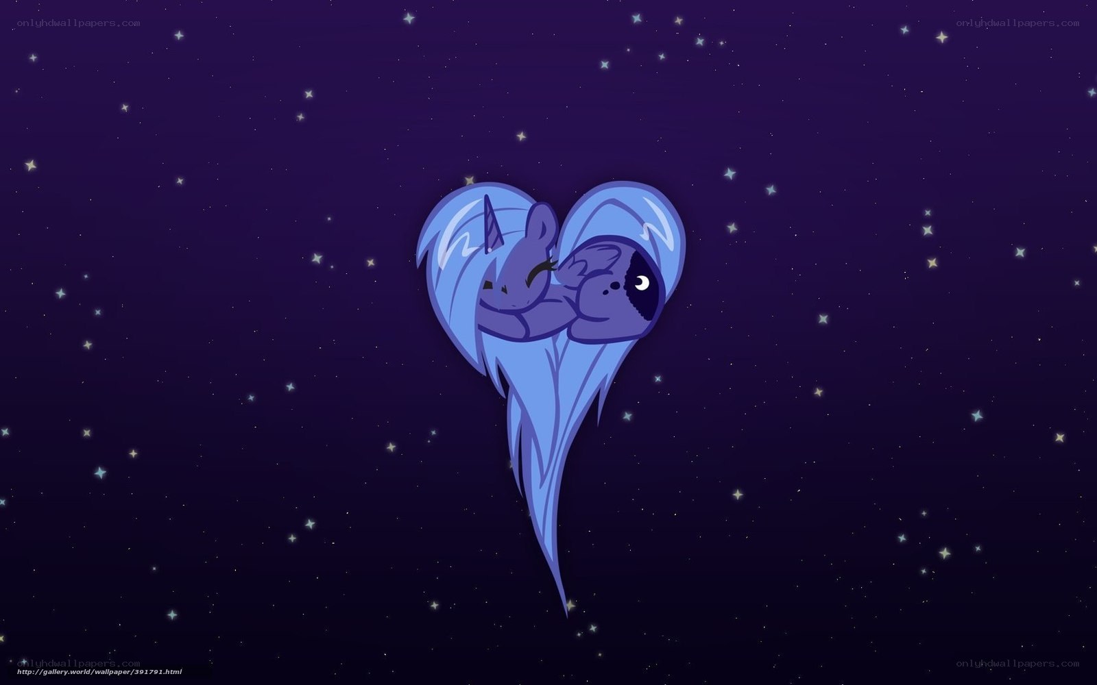 ponies in heart shape