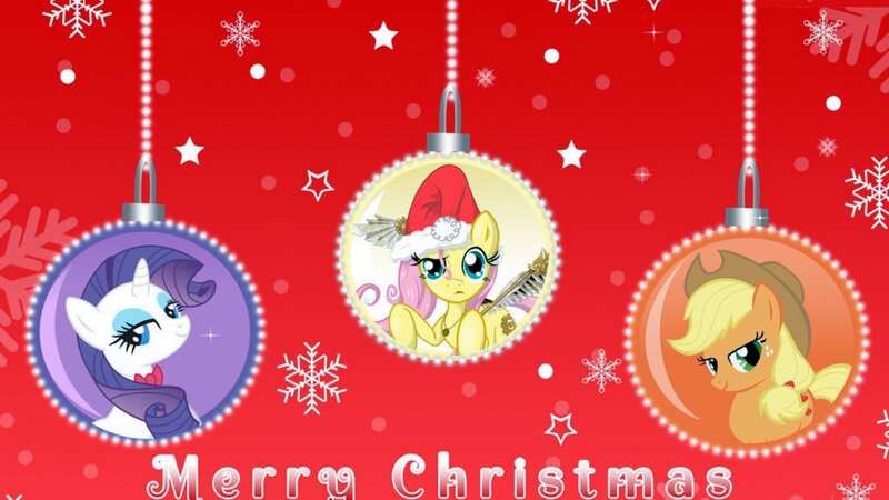 Ponies in Ornaments — Red