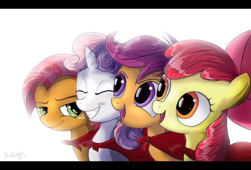 ponies in red capes
