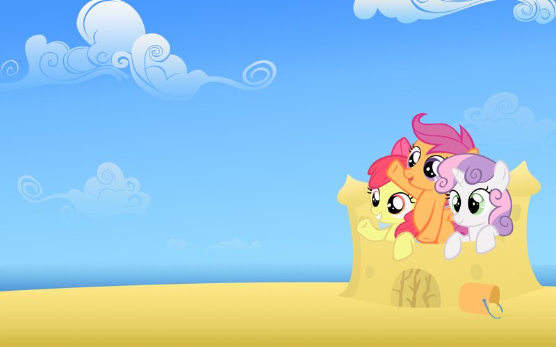 Ponies in Sandcastle
