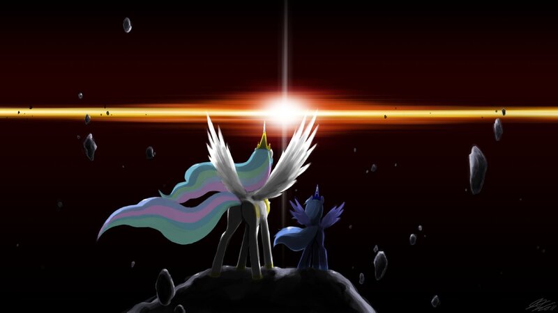 ponies in space