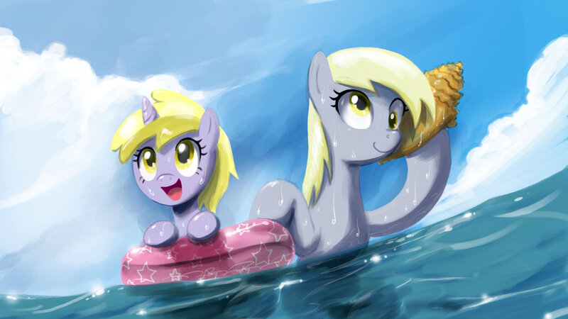 Ponies in the Ocean
