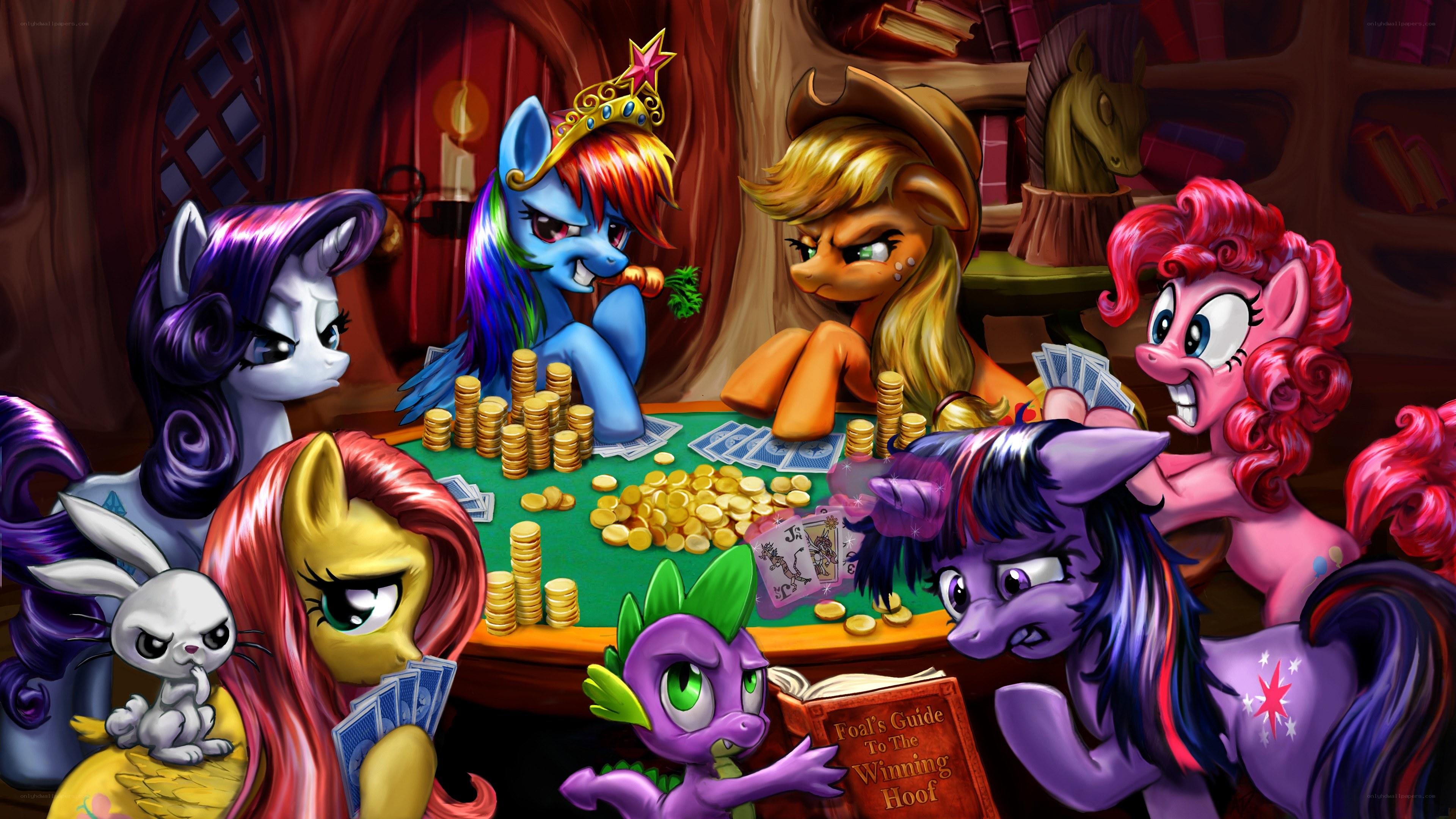 ponies playing poker