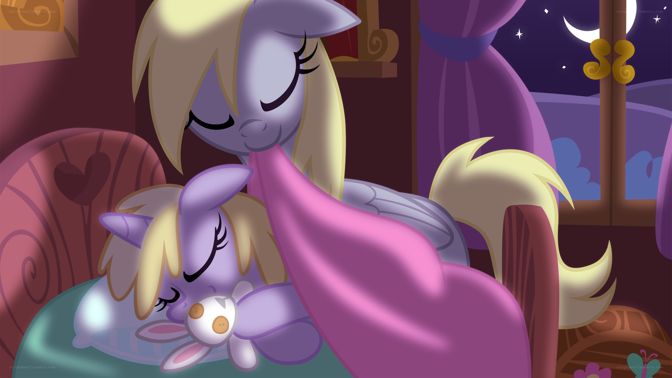 ponies sleeping peacefully