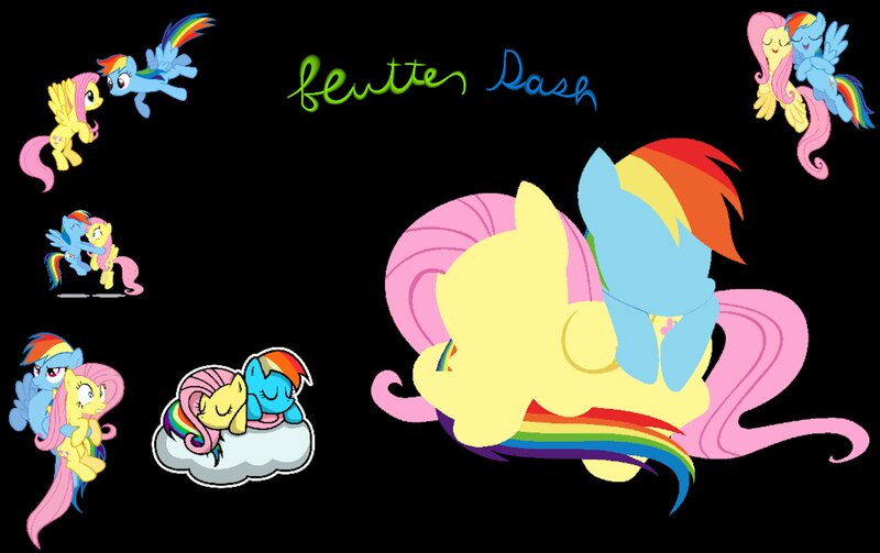 Ponies Sleeping Together — Black