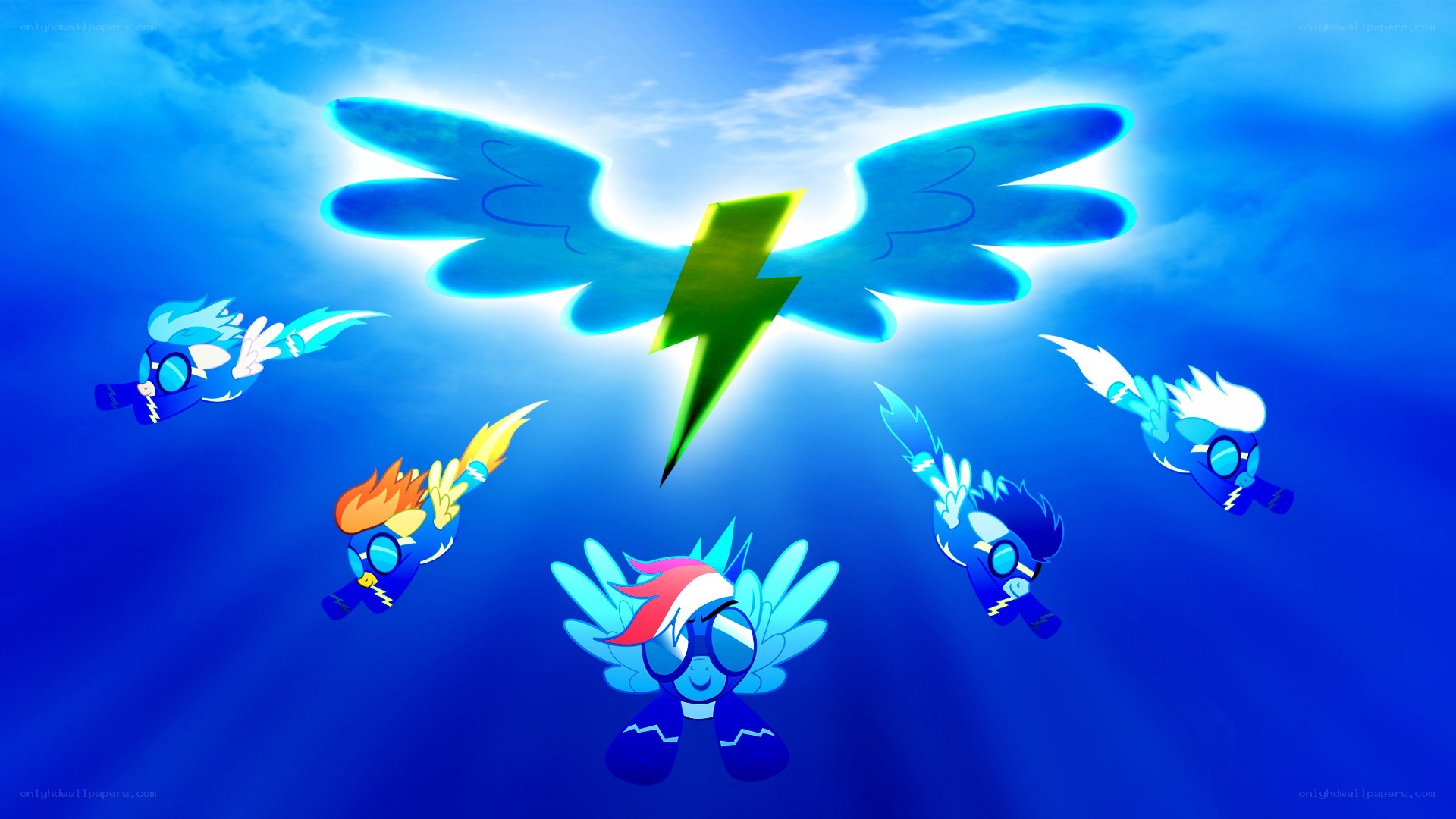 Ponies with lightning wings