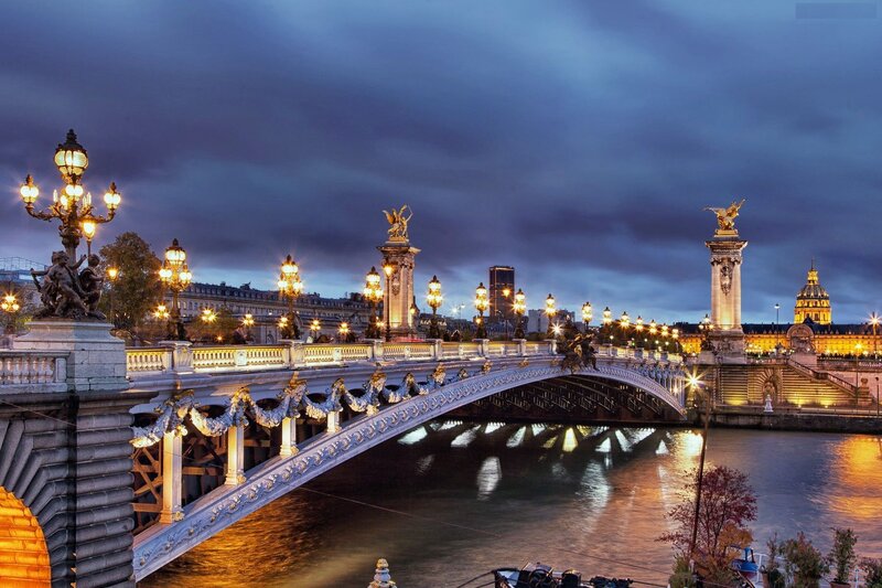 Pont Alexandre III Bridge — Blue
