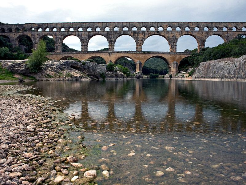 Pont Du Gard Aqueduct — Brown