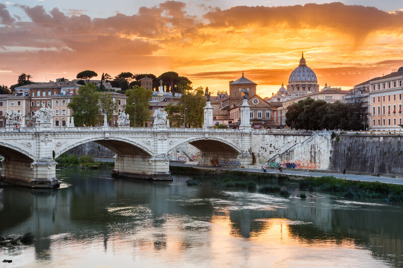 Ponte Sant'Angelo Bridge — Orange