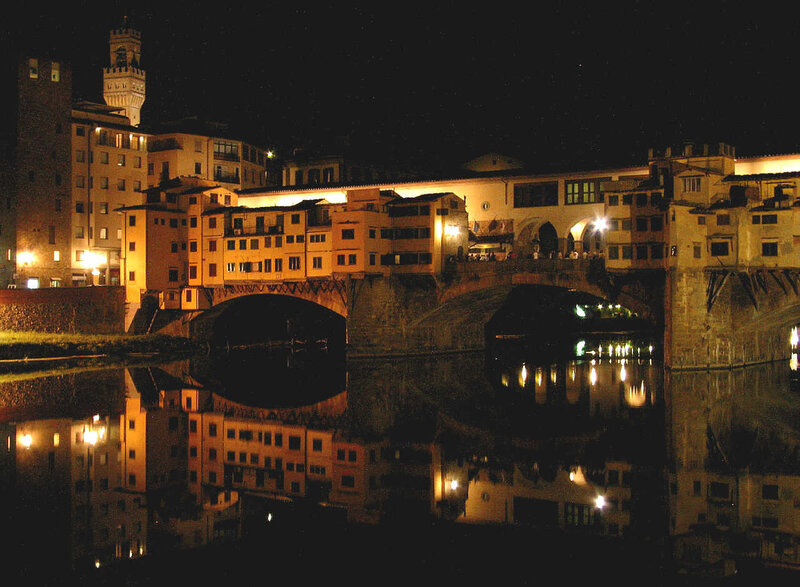 Ponte Vecchio at Night — Black