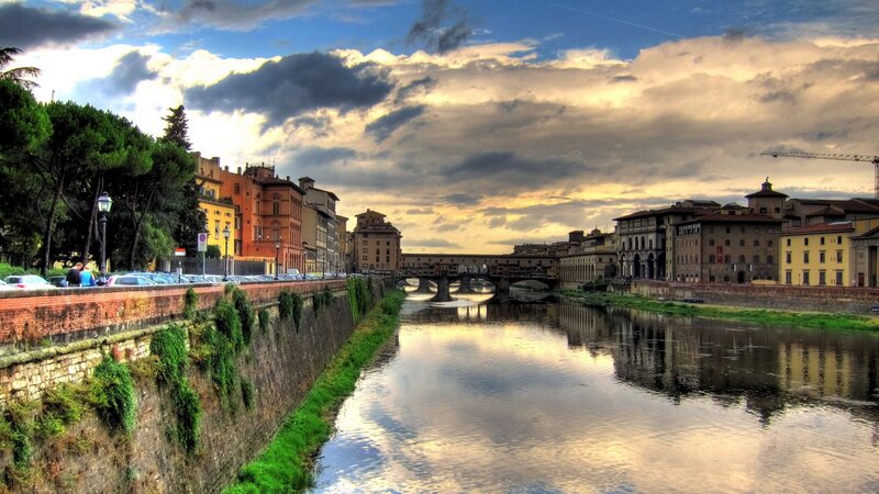 Ponte Vecchio Bridge — Blue, Dramatic