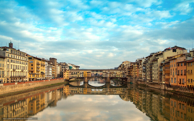 Ponte Vecchio Bridge — Blue, Serene, Afternoon, Photograph