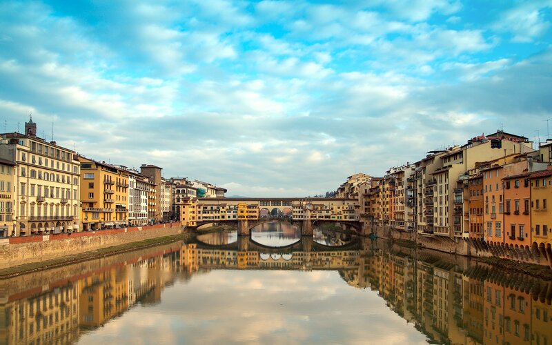 Ponte Vecchio Bridge — Blue, Serene, Afternoon