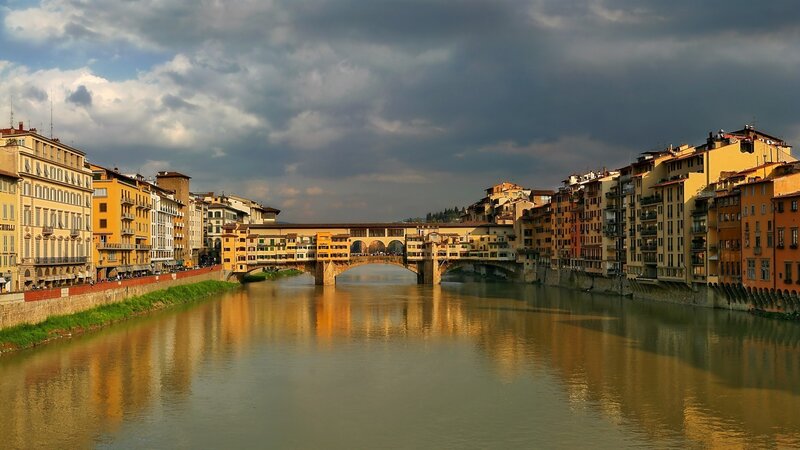 Ponte Vecchio Bridge — Yellow, Dramatic