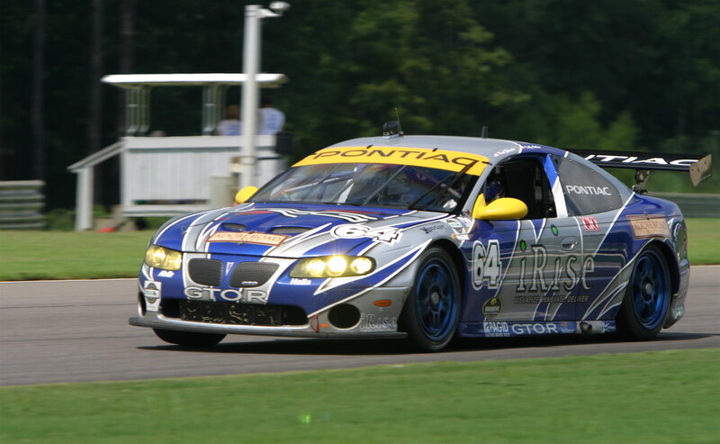 Pontiac race car on track