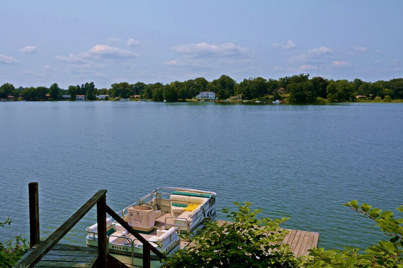Pontoon Boat on Lake