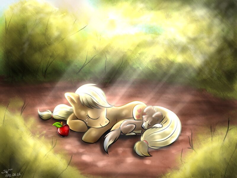 Pony and Puppy Sleeping