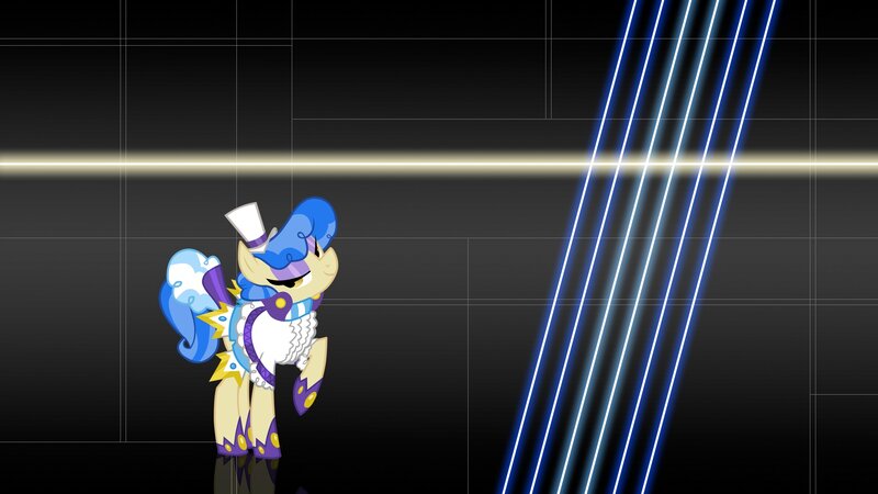 pony character with blue hair