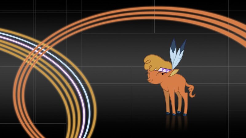 pony character with glowing lines