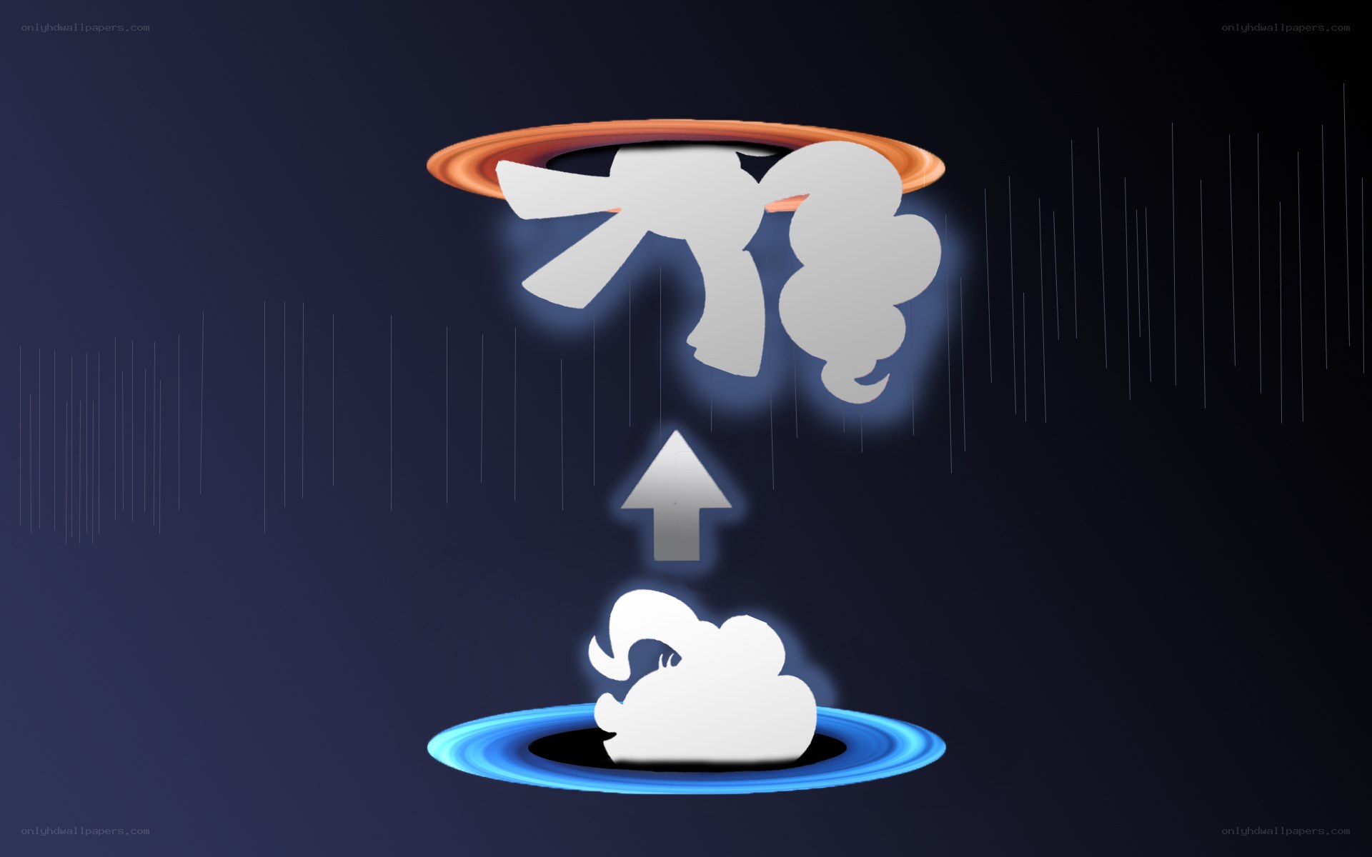 pony falling through a portal