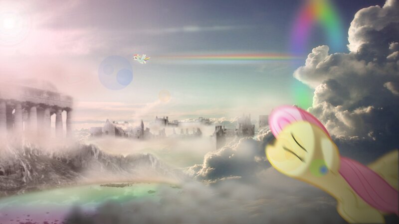 Pony Flying over Ruins