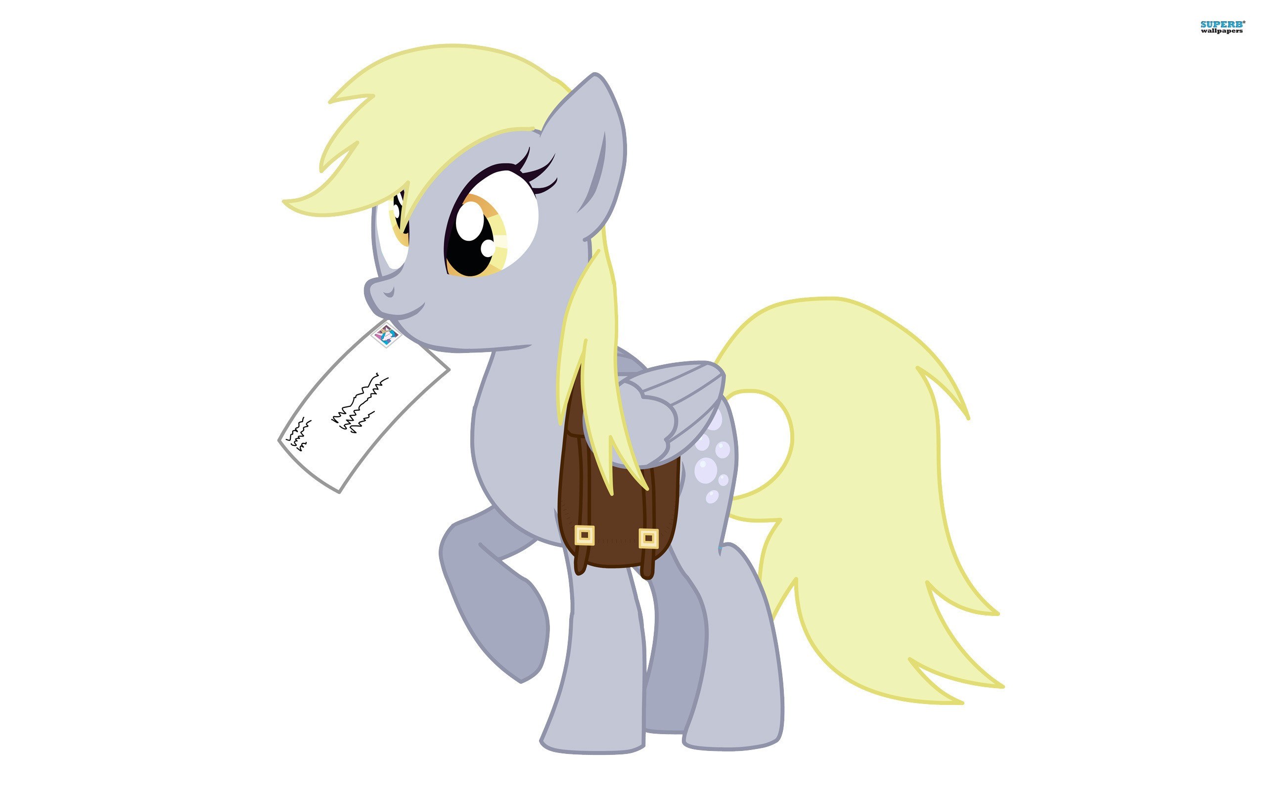 Pony holding a letter