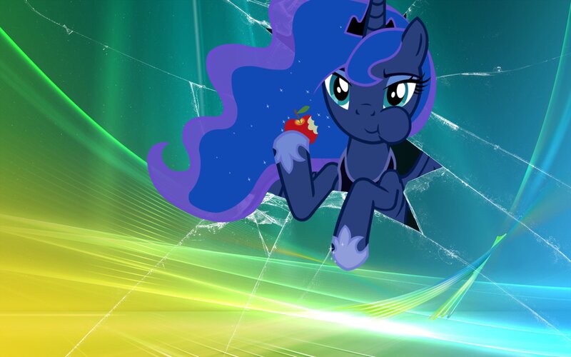Pony Holding Apple