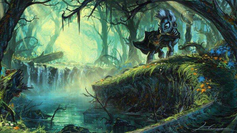 Pony in a Forest — Green