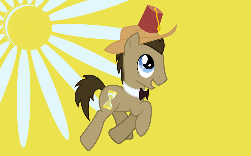 Pony in Hat and Bowtie