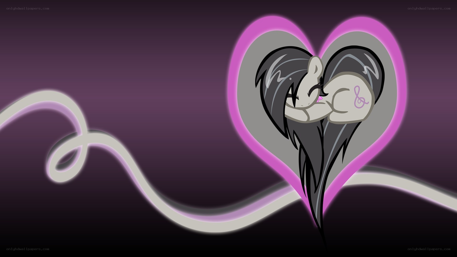 pony in heart shape