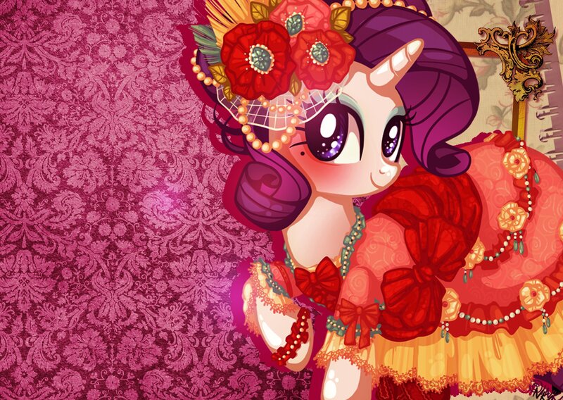 Pony in Red Dress