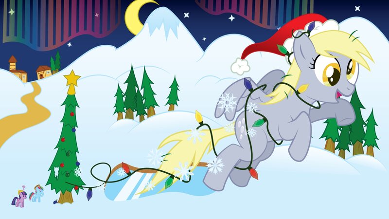 Pony in Winter Scene