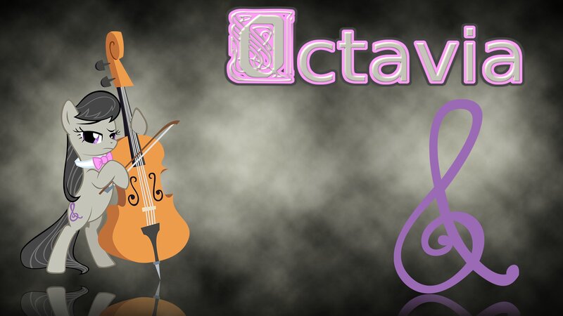 Pony Playing Cello — Gray, Dramatic, Digital Art