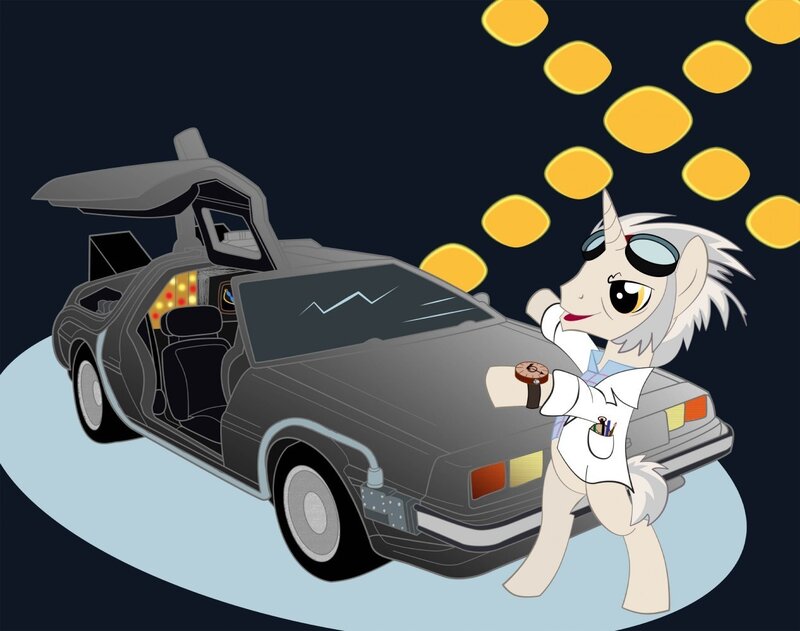pony scientist with time machine