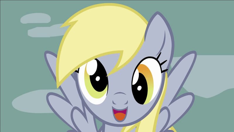 Pony with Blonde Hair — Gray, Happy