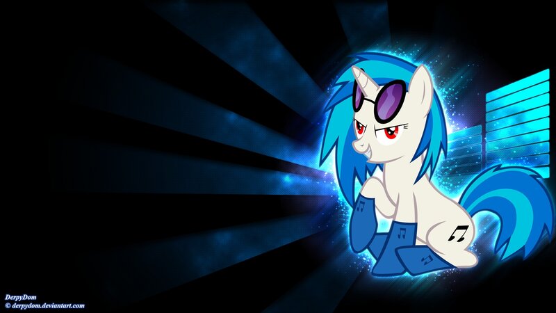 Pony with Blue Hair — Dramatic, Digital Art