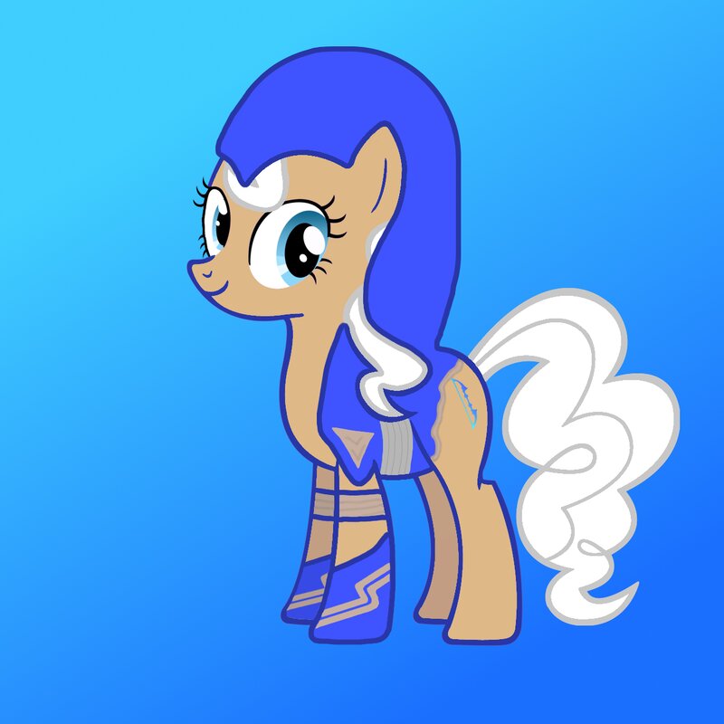 Pony with Blue Mane — Calm