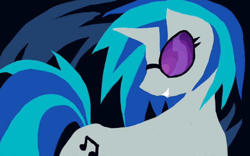 Pony with Blue Mane — Dramatic