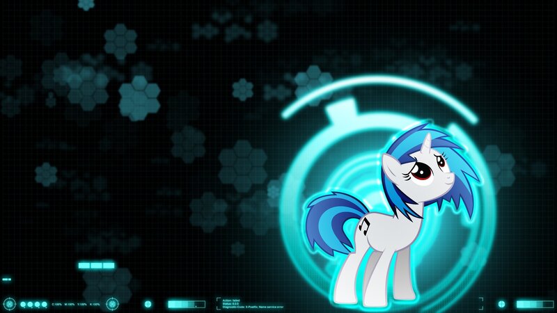 Pony with Blue Mane — Technological