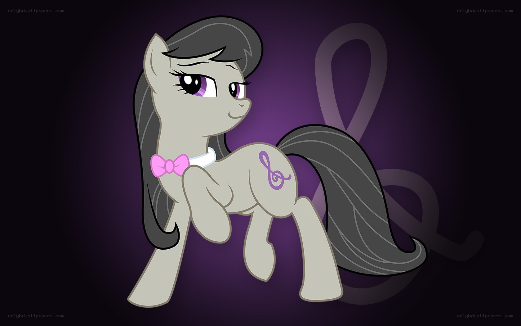 pony with bow and music note
