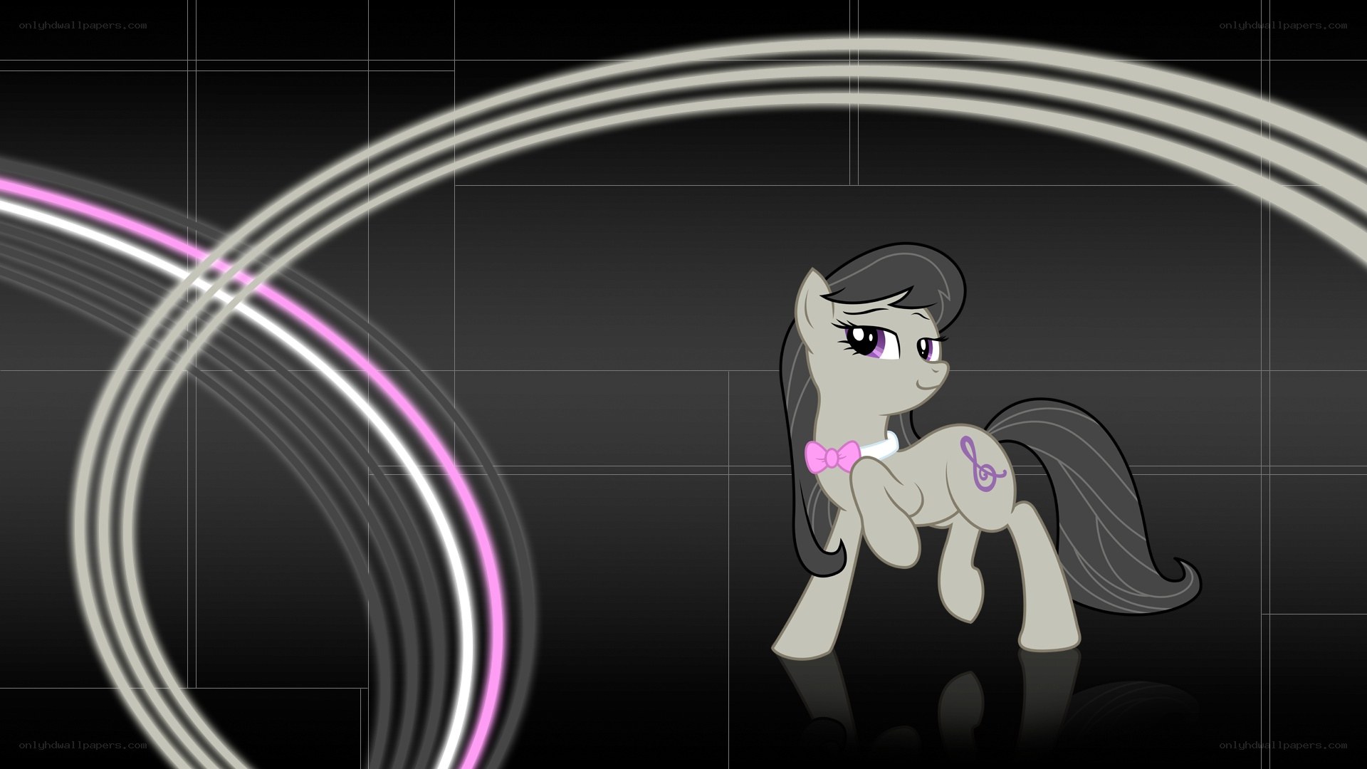 Pony with bow and music note