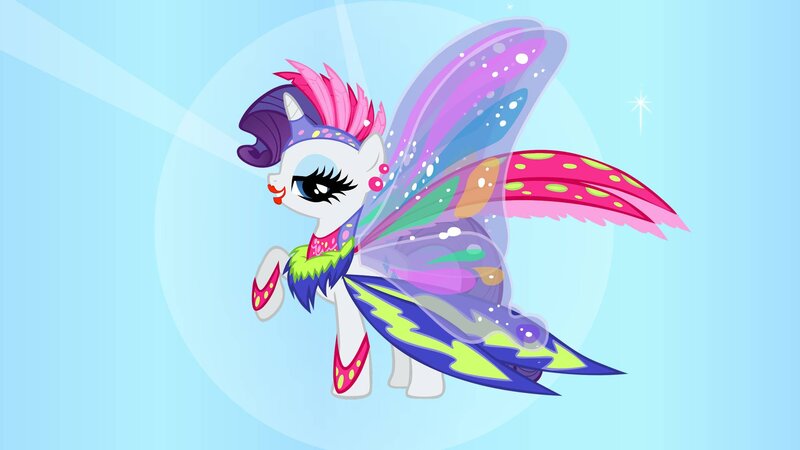 Pony with Butterfly Wings — Blue
