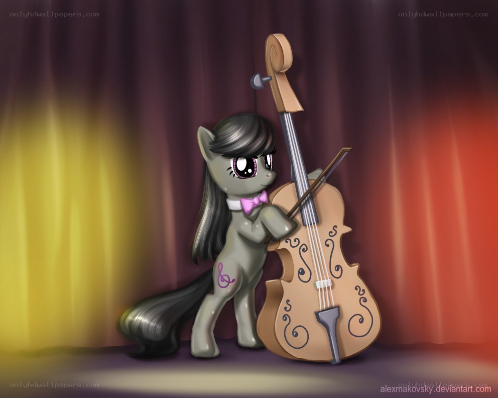 pony with cello on stage