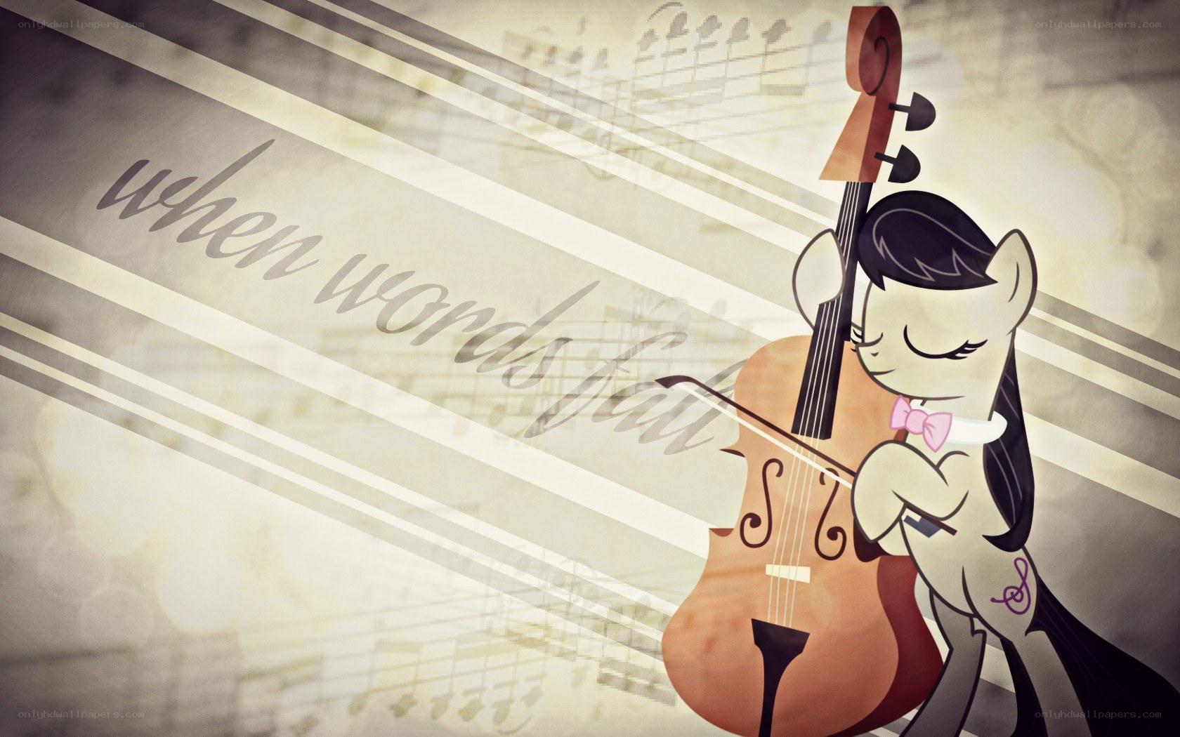 pony with cello