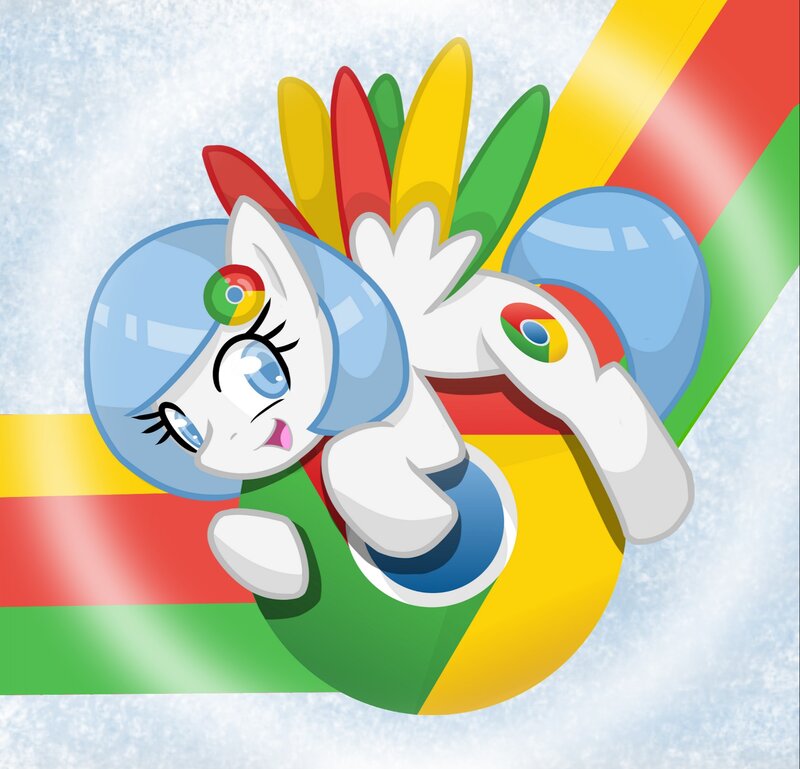 Pony with Chrome Logo