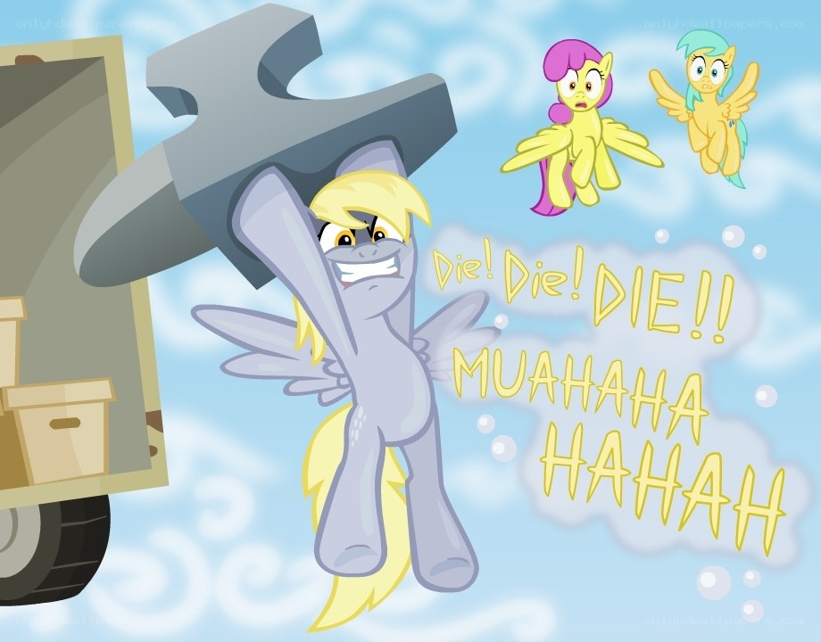 pony with giant hammer
