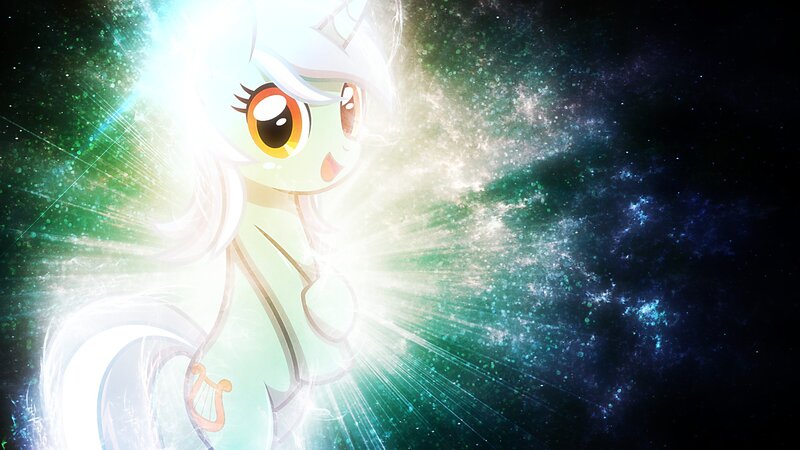 Pony with Glowing Aura — White
